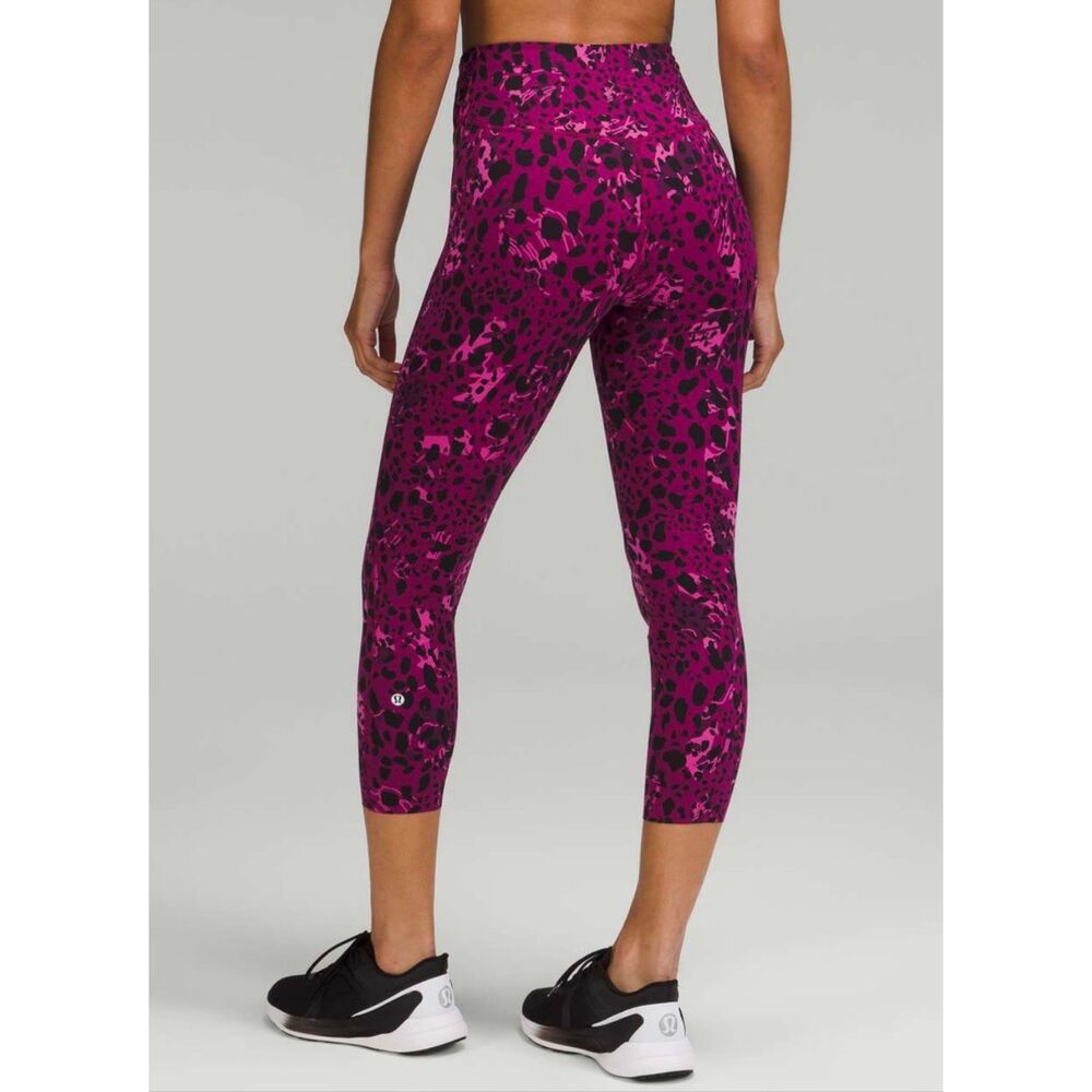 lululemon athletica Pink and Black Leggings